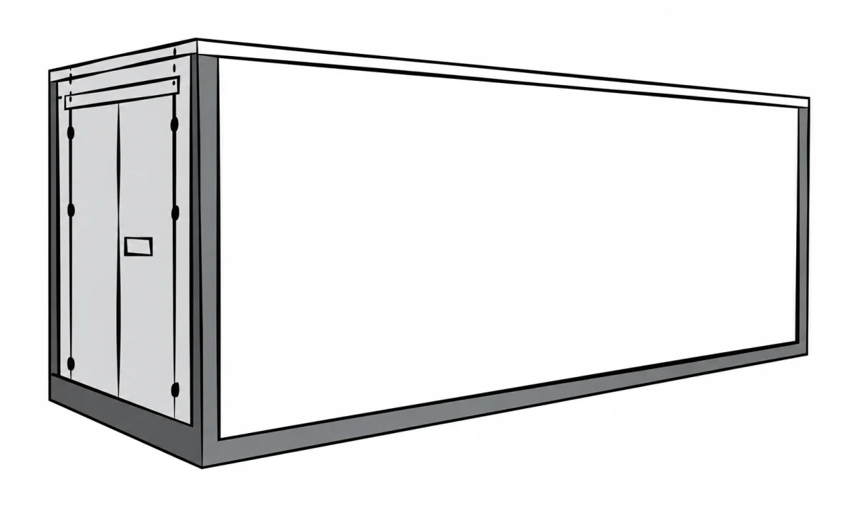Unbranded 20 foot rental container illustration