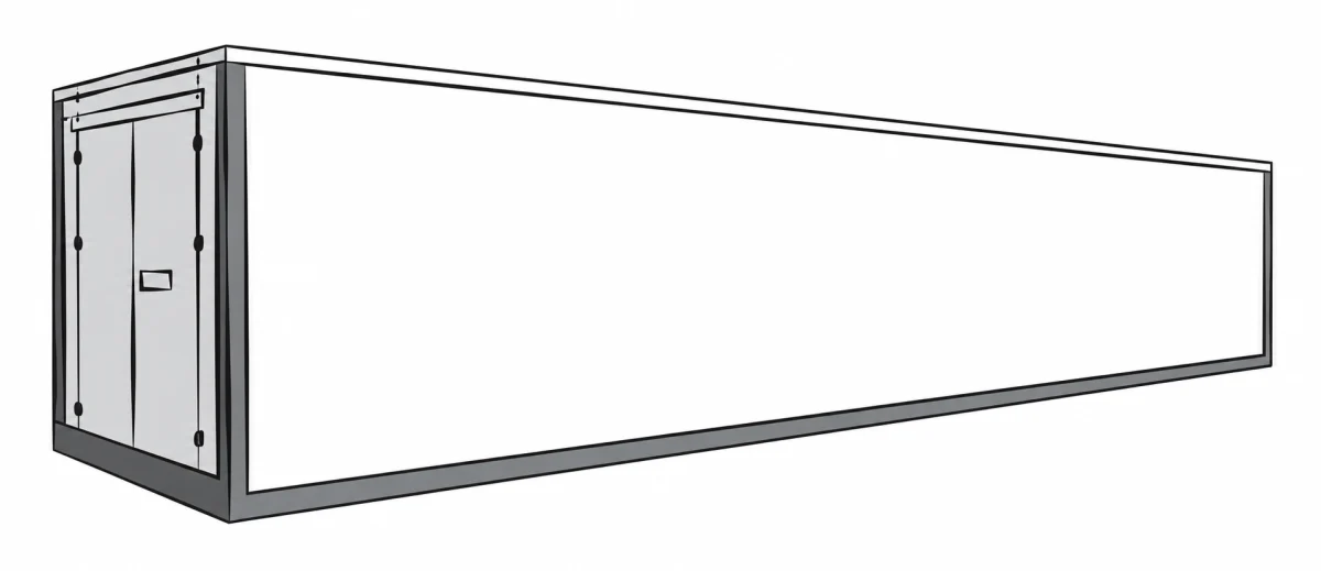 Unbranded 40 foot rental container illustration