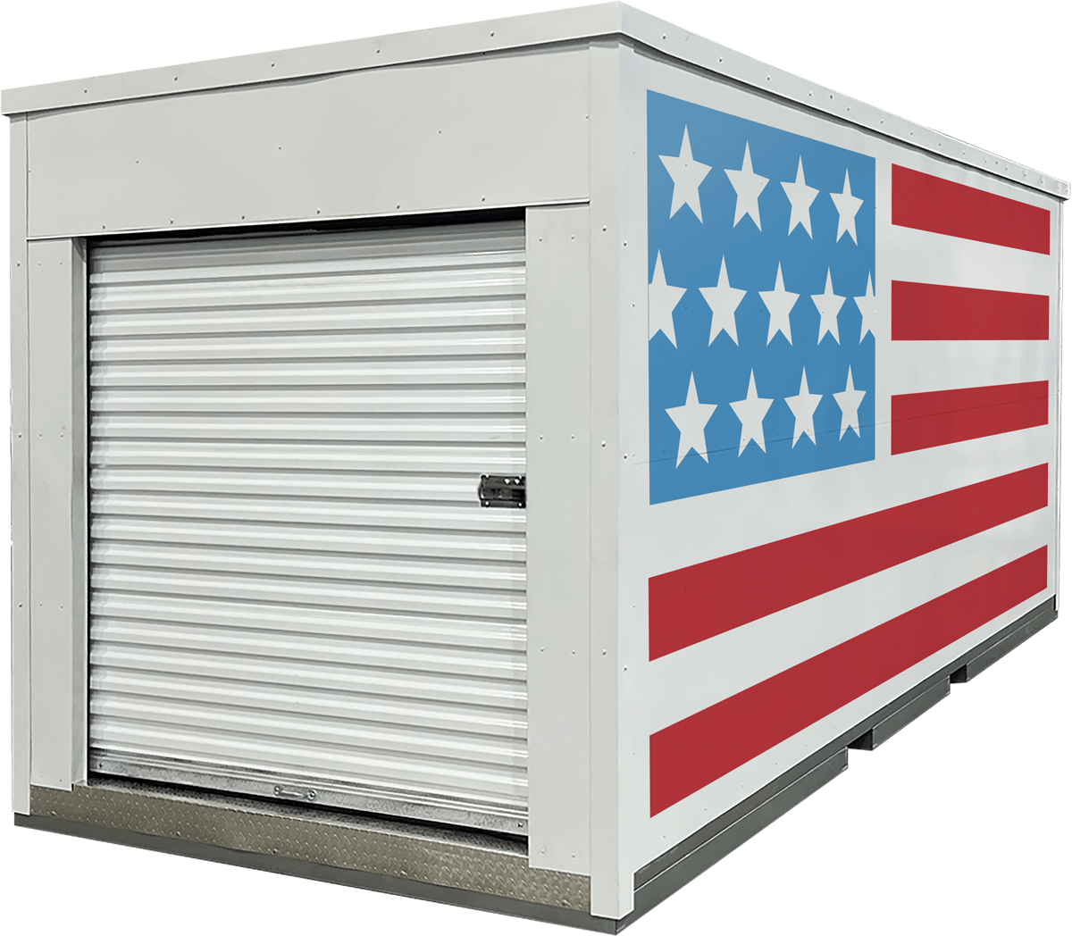 Stars and Stripes Series portable storage container with American flag design - 100% made in USA