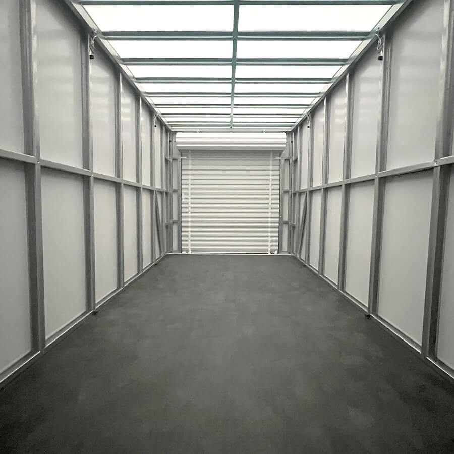 Stellar Storage Container translucent roof interior lighting